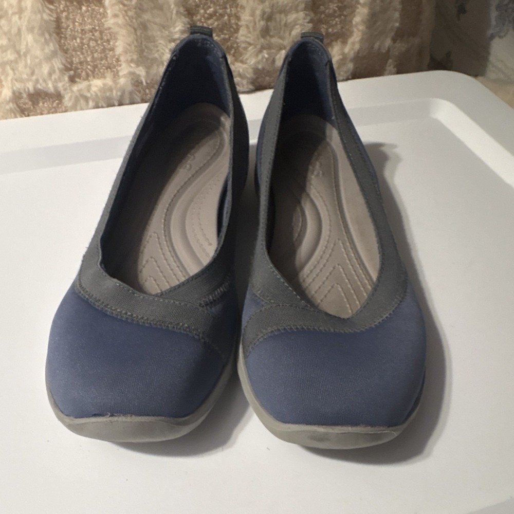 Crocs Busy Day Blue Gray Slip-On Comfort Flats Women's Size 7
